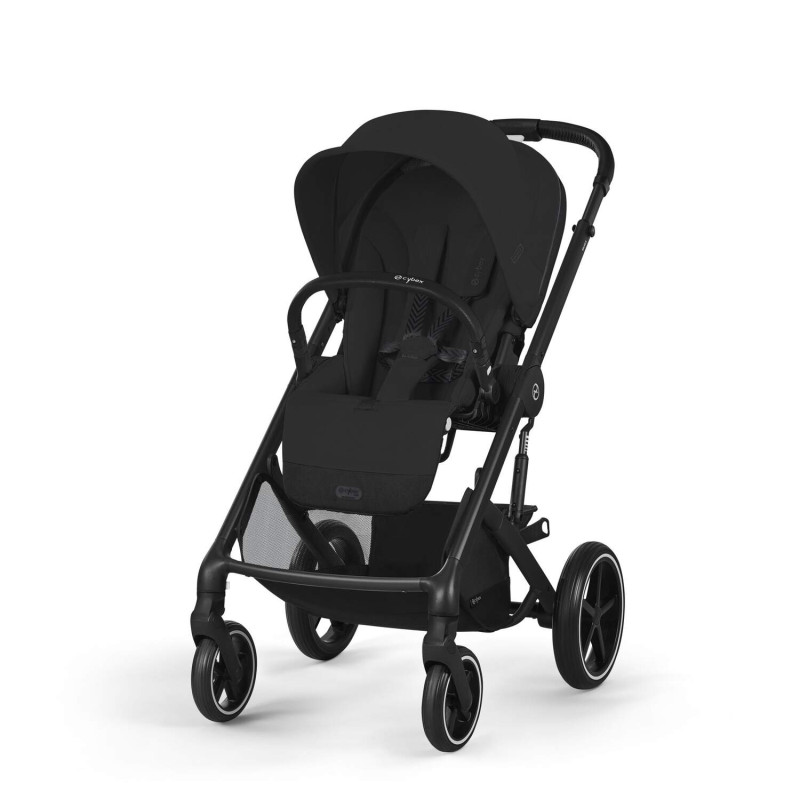 Прогулянкова коляска Cybex Balios S Lux BLK Black з бампером
