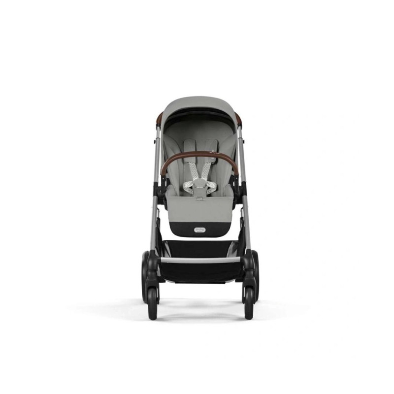 Прогулянкова коляска Cybex Balios S Lux SLV Stone Grey з бампером