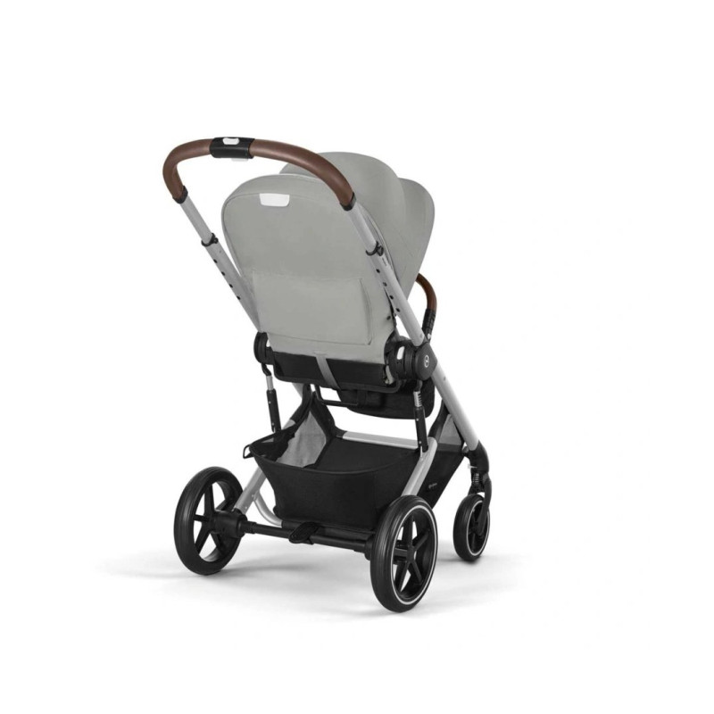 Прогулянкова коляска Cybex Balios S Lux SLV Stone Grey з бампером