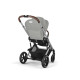 Прогулянкова коляска Cybex Balios S Lux SLV Stone Grey з бампером
