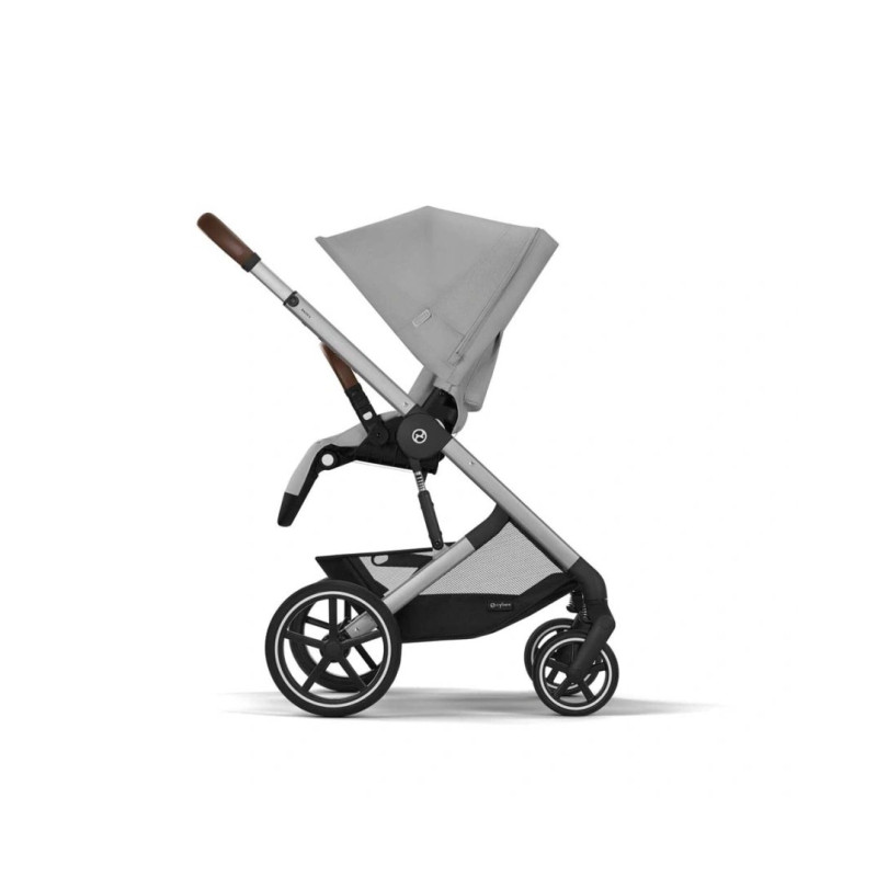 Прогулянкова коляска Cybex Balios S Lux SLV Stone Grey з бампером