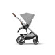 Прогулянкова коляска Cybex Balios S Lux SLV Stone Grey з бампером