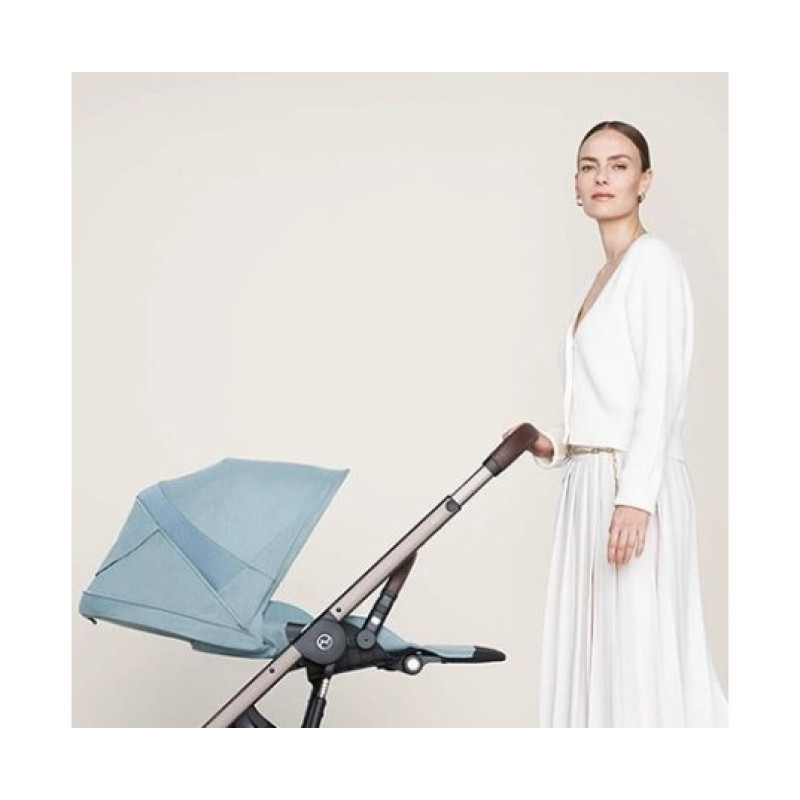 Прогулянкова коляска Cybex Balios S Lux TPE Stormy Blue з бампером