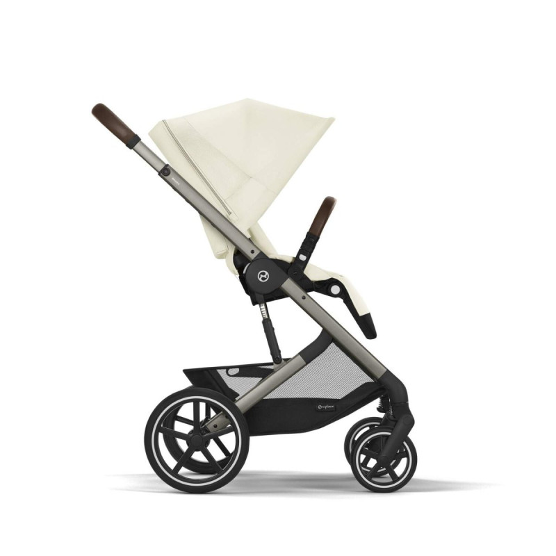 Прогулянкова коляска Cybex Balios S Lux TPE Seashell Beige з бампером