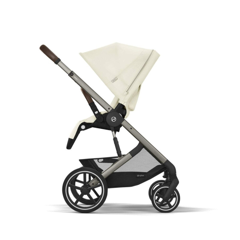 Прогулянкова коляска Cybex Balios S Lux TPE Seashell Beige з бампером