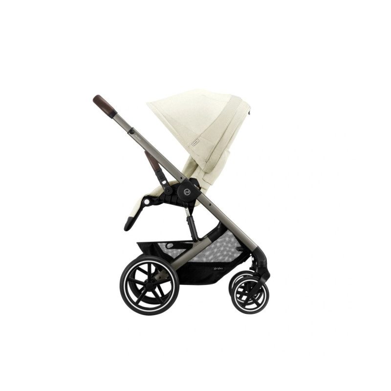 Прогулянкова коляска Cybex Balios S Lux TPE Seashell Beige з бампером