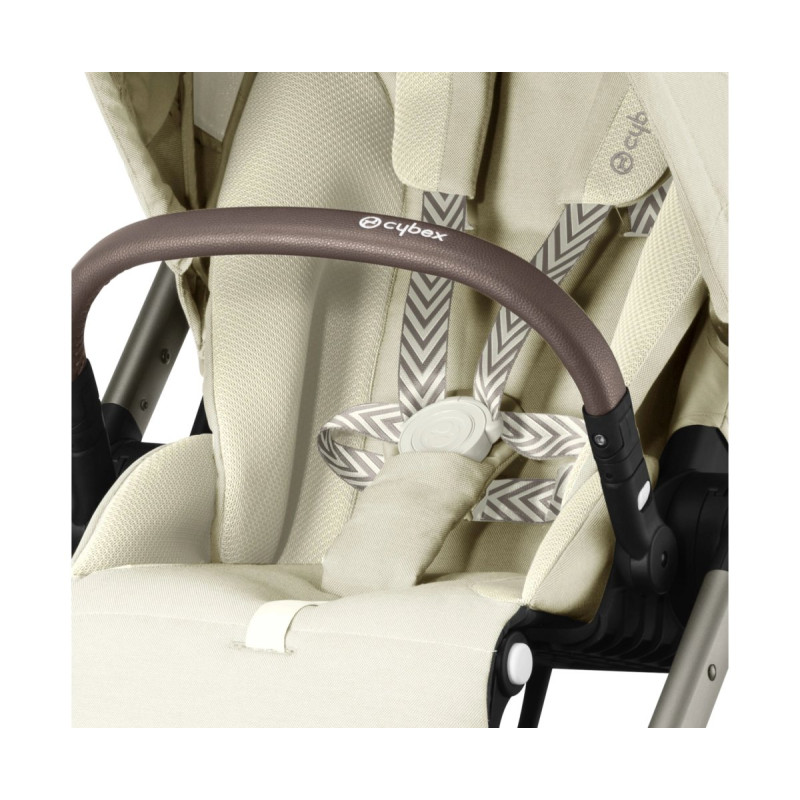 Прогулянкова коляска Cybex Balios S Lux TPE Seashell Beige з бампером