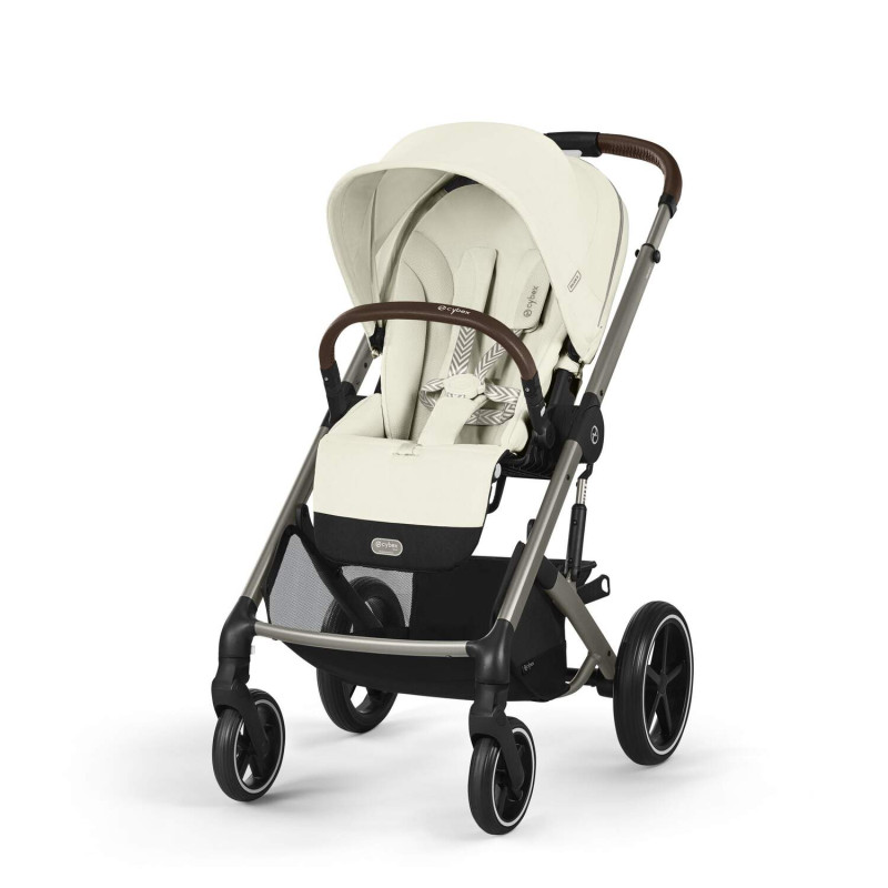 Прогулянкова коляска Cybex Balios S Lux TPE Seashell Beige з бампером