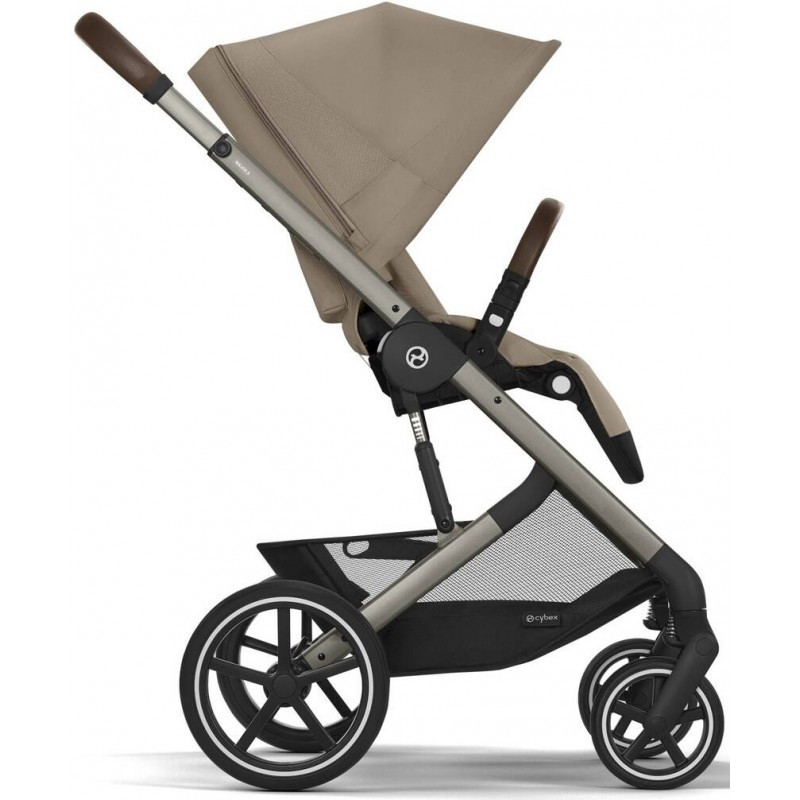 Прогулянкова коляска Cybex Balios S Lux TPE Almond Beige з бампером