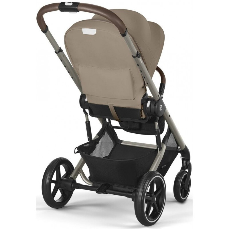 Прогулянкова коляска Cybex Balios S Lux TPE Almond Beige з бампером