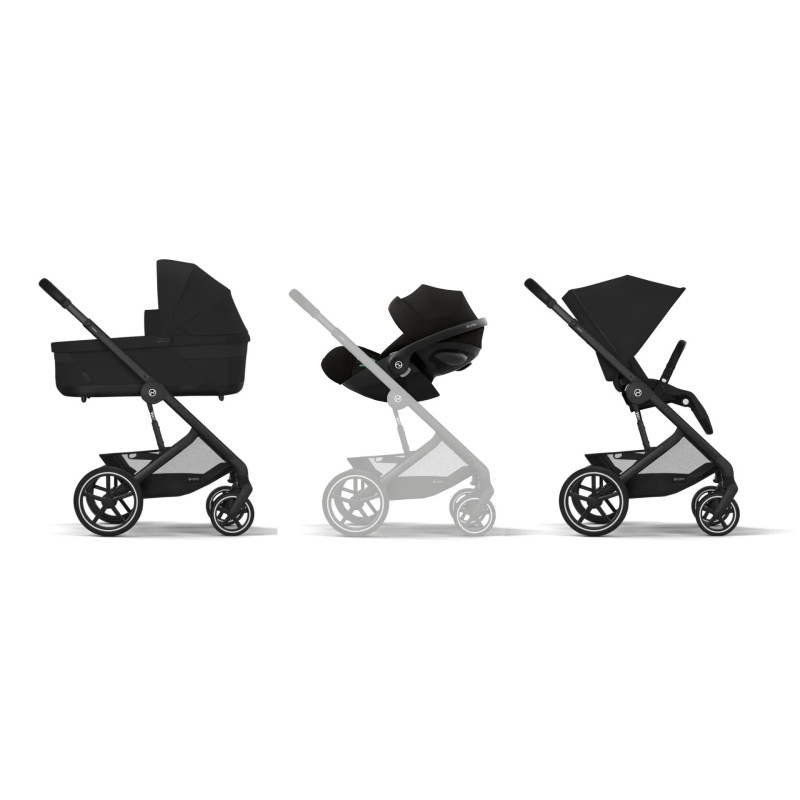 Універсальна коляска 3 в 1 Cybex Balios S 3 в1 BLK Moon Black