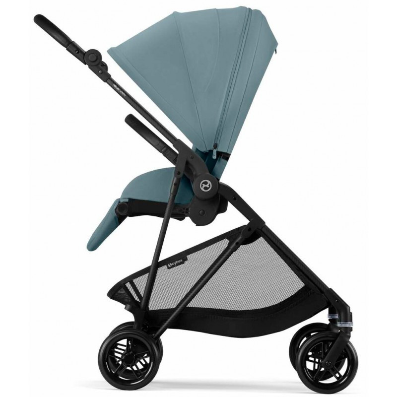 Прогулянкова коляска Cybex Melio Carbon Stormy Blue (з бампером