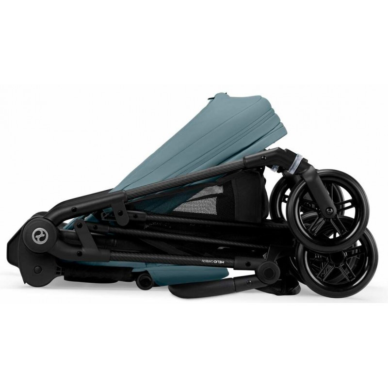 Прогулянкова коляска Cybex Melio Carbon Stormy Blue (з бампером