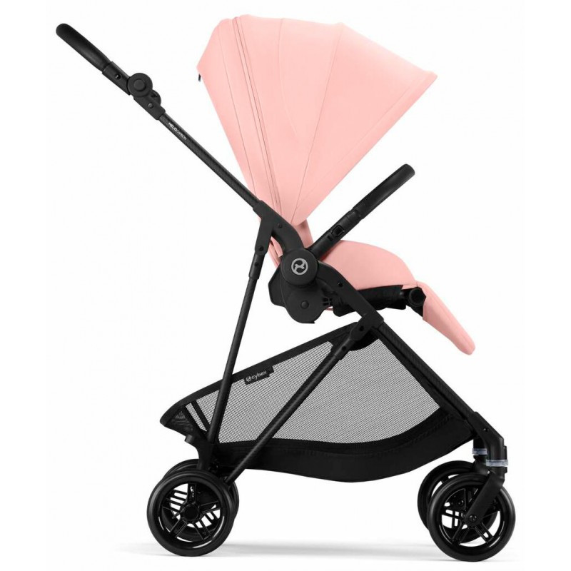 Прогулянкова коляска Cybex Melio Carbon Candy Pink (з бампером)