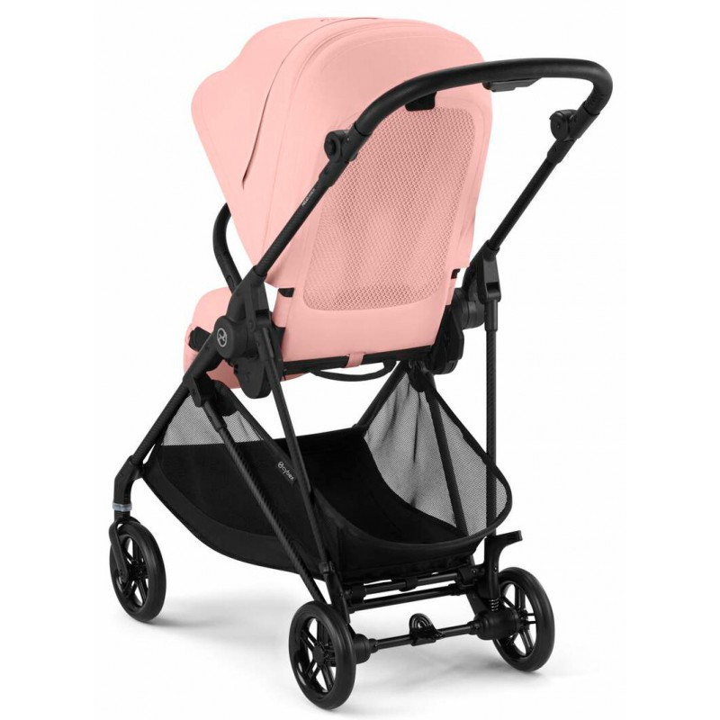 Прогулянкова коляска Cybex Melio Carbon Candy Pink (з бампером)