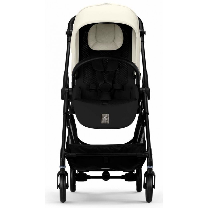 Прогулянкова коляска Cybex Melio Carbon Canvas White (з бампером)
