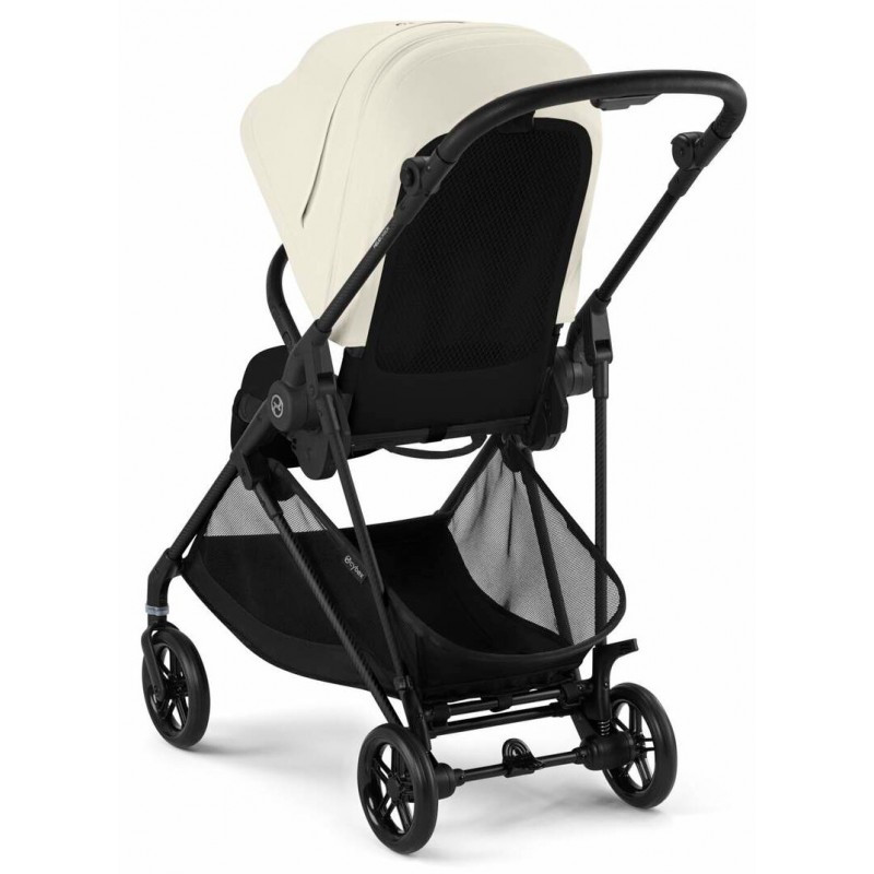 Прогулянкова коляска Cybex Melio Carbon Canvas White (з бампером)