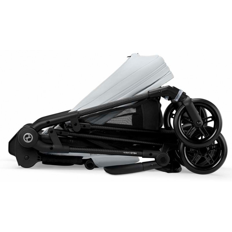 Прогулянкова коляска Cybex Melio Carbon Fog Grey (з бампером)