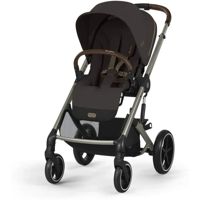Прогулянкова коляска Cybex Balios S Lux TPE Chocolate Brown з бампером