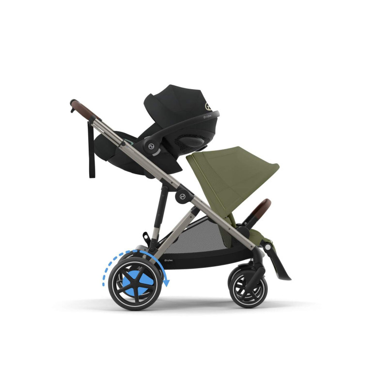 Прогулянкова коляска Cybex eGazelle S TPE Moss Green khaki