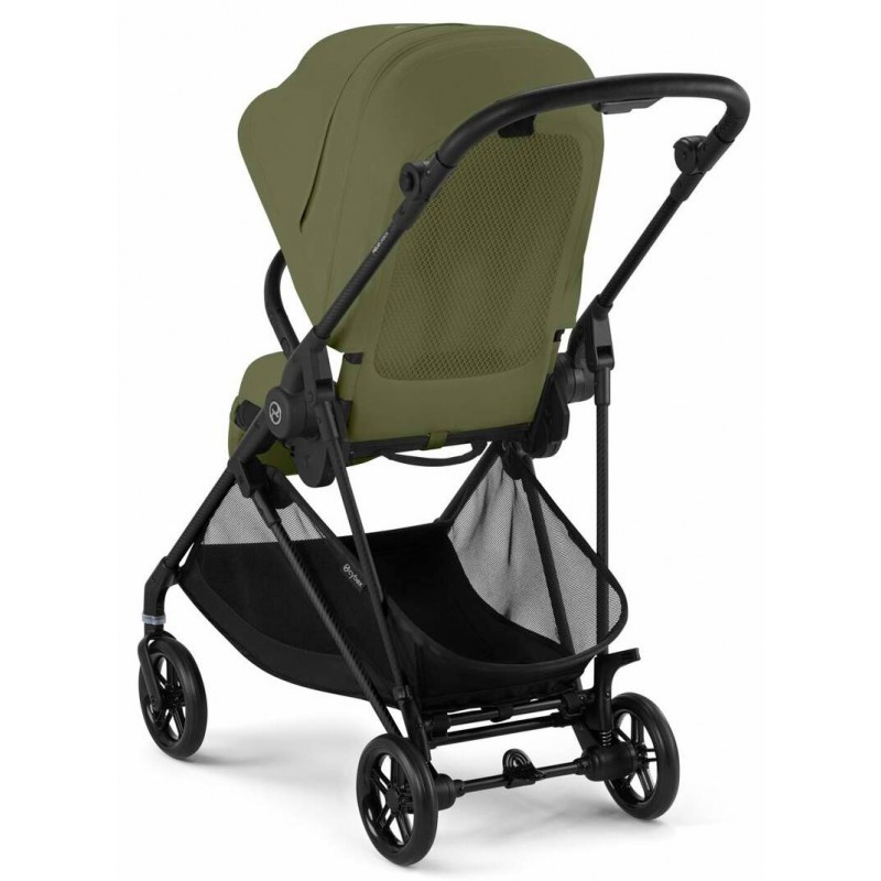 Прогулянкова коляска Cybex Melio Carbon Moss Green (з бампером)