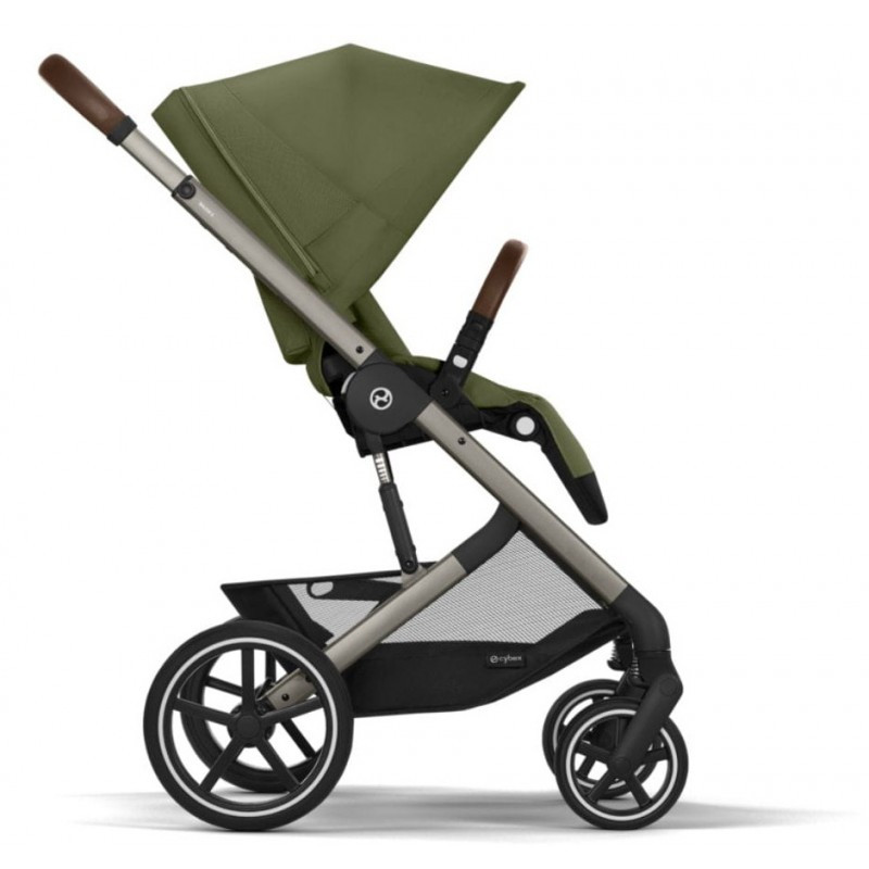 Прогулянкова коляска Cybex Balios S Lux TPE Moss Green з бампером