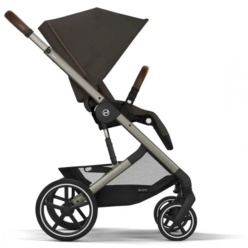 Прогулянкова коляска Cybex Balios S Lux TPE Chocolate Brown з бампером
