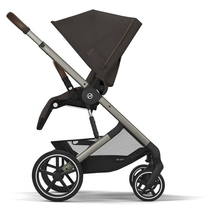 Прогулянкова коляска Cybex Balios S Lux TPE Chocolate Brown з бампером