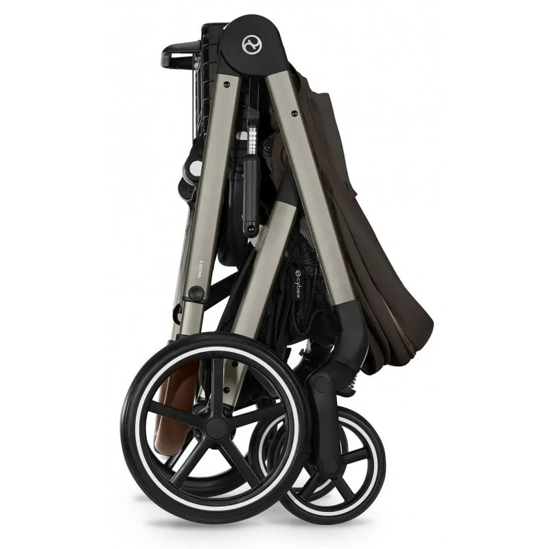 Прогулянкова коляска Cybex Balios S Lux TPE Chocolate Brown з бампером