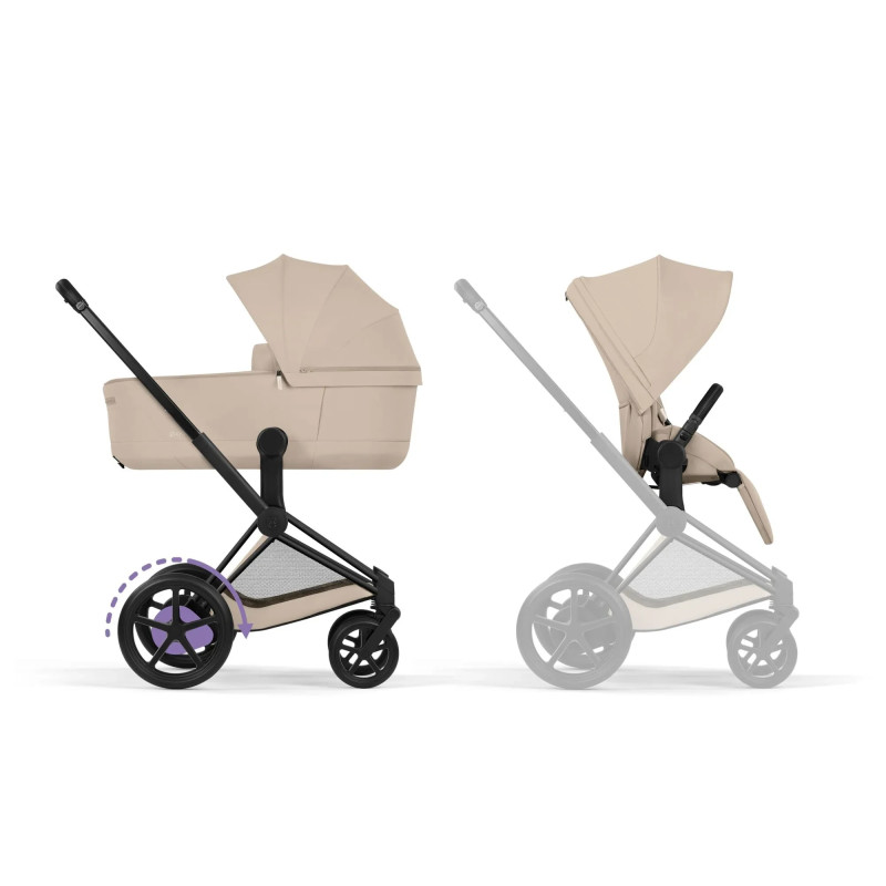 Універсальна коляска 2 в 1 Cybex ePriam 2 в 1 BLK Cozy Beige