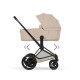Універсальна коляска 2 в 1 Cybex ePriam 2 в 1 BLK Cozy Beige