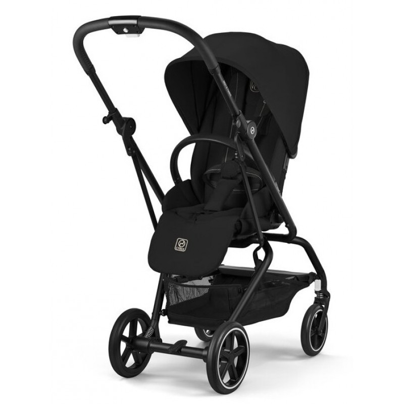 Прогулянкова коляска Cybex Eezy S Twist+ 2 BLK Magic Black (з бампером)