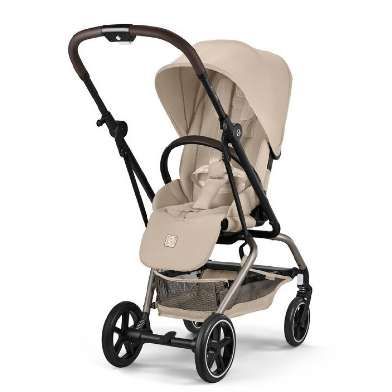 Прогулянкова коляска Cybex Eezy S Twist+ 2 TPE Almond Beige (з бампером)