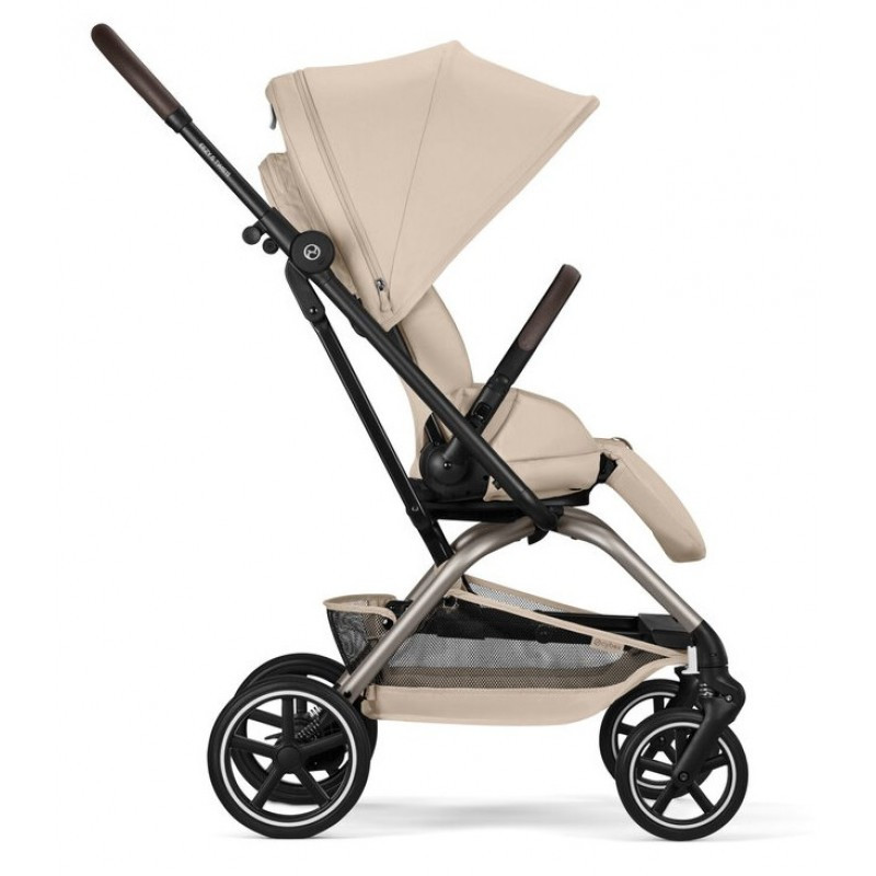 Прогулянкова коляска Cybex Eezy S Twist+ 2 TPE Almond Beige (з бампером)