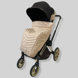 Універсальний чохол на ніжки у коляску Бежевий оксфорд Decoza Moms chekhol-O095