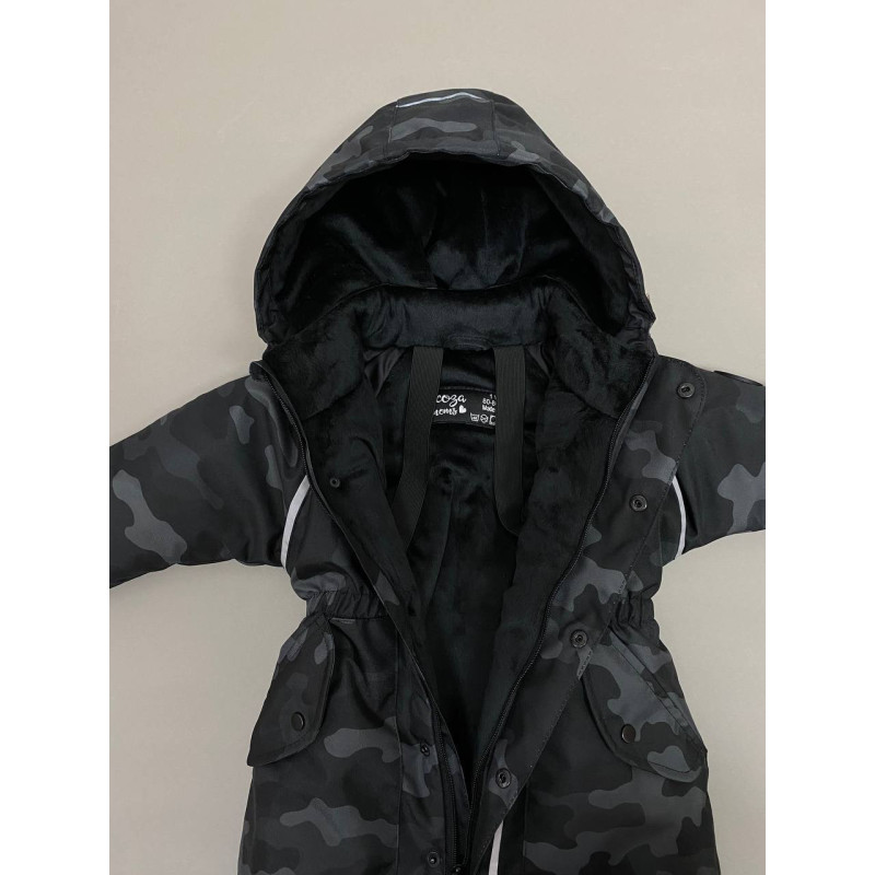 Демісезонний комбінезон Чорний камуфляж Decoza Moms demik8086-OP306-pl016 80-86 см