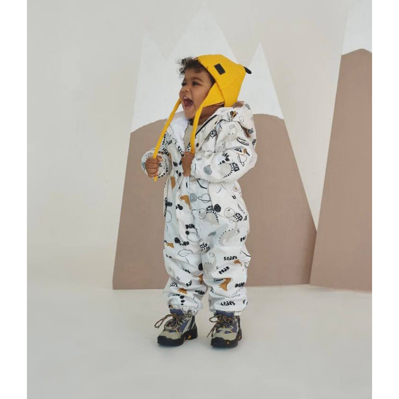 Демісезонний комбінезон Діно бежеві Decoza Moms demik98104-OP029-pl07 98-104 см