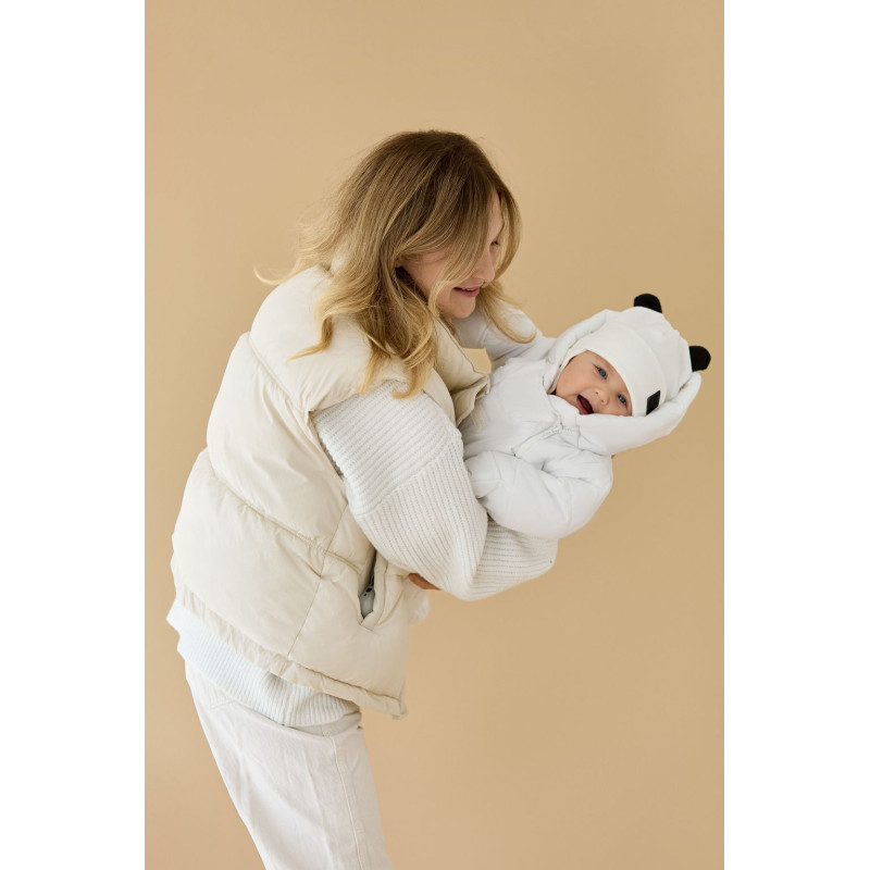 Демісезонний комбінезон з закритими ніжками Canada Білий Decoza Moms demslip36-OK008 62-68