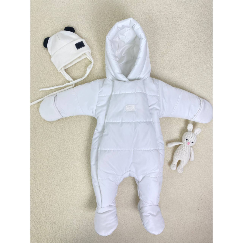Демісезонний комбінезон з закритими ніжками Canada Білий Decoza Moms demslip912-OK008 74-80