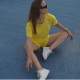 Літній костюм футболка з шортами Жовтий Decoza moms FHs-LAK05