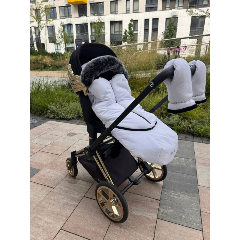 Зимовий конверт трансформер ЗростайКа Білий Decoza Moms FMt-OK008 100х48 см