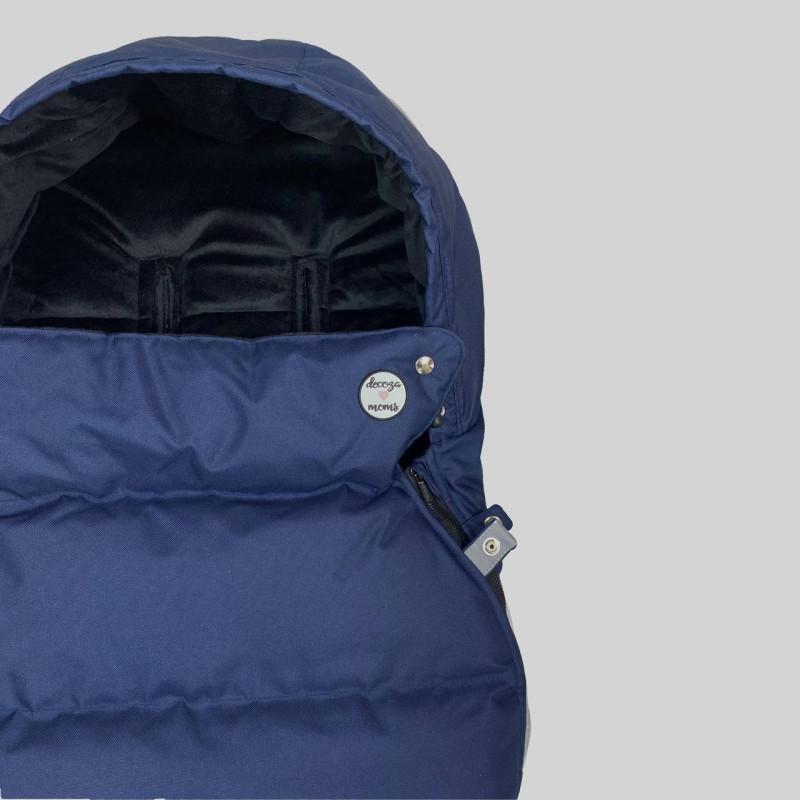 Зимовий футмуф на коляску Теплик Темно синій оксфорд Decoza Moms futmuf100-O060-pl016 100х47 см