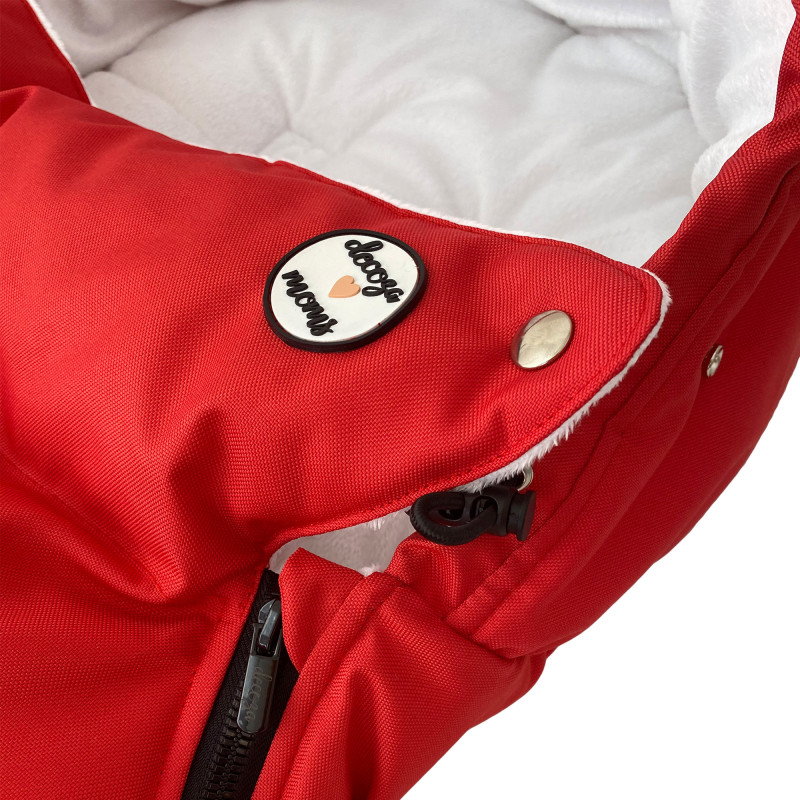 Зимовий футмуф у візок Теплик Червоний оксфорд Decoza Moms futmuf100-О063-pl07 100х47 см