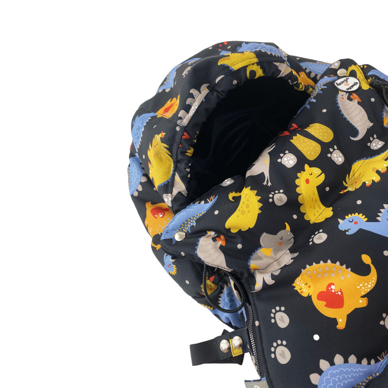 Зимовий футмуф у візок Теплик Діно жовті Decoza Moms futmuf100-OP001-pl016 100х47 см