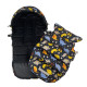 Зимовий футмуф у візок Теплик Діно жовті Decoza Moms futmuf100-OP001-pl016 100х47 см