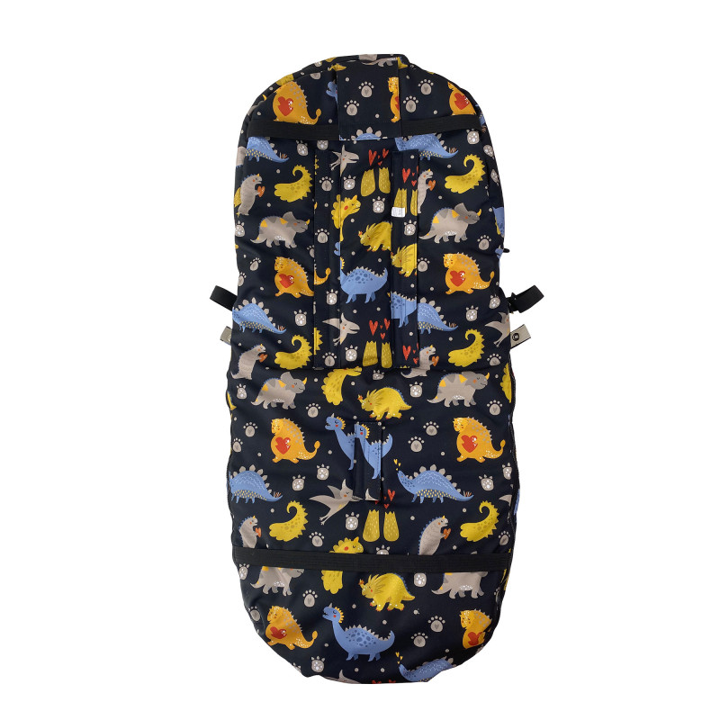 Зимовий футмуф у візок Теплик Діно жовті Decoza Moms futmuf100-OP001-pl016 100х47 см