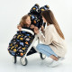 Зимовий футмуф у візок Теплик Діно жовті Decoza Moms futmuf100-OP001-pl016 100х47 см