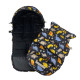 Зимовий футмуф у візок Теплик Діно жовті Decoza Moms futmuf100-OP001-pl016 100х47 см