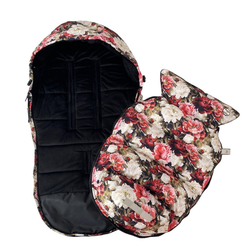 Зимовий футмуф на візок Теплик Піони Decoza Moms futmuf100-OP013-pl016 100х47 см