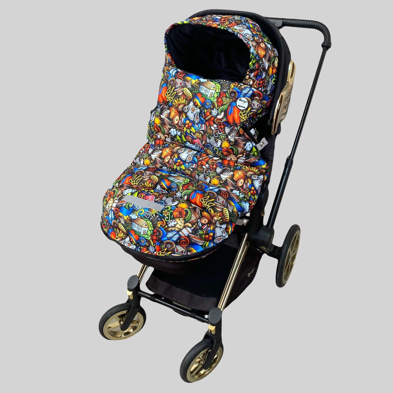 Зимовий футмуф на візок Теплик Український принт Decoza Moms futmuf100-OP125-pl016 100х47 см